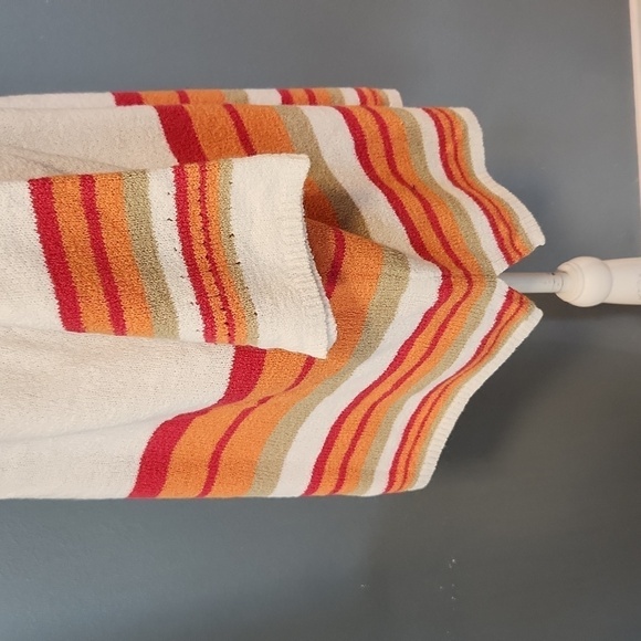 Vintage Bobbie Brooks open knit neon striped swim cover up - Picture 4 of 7